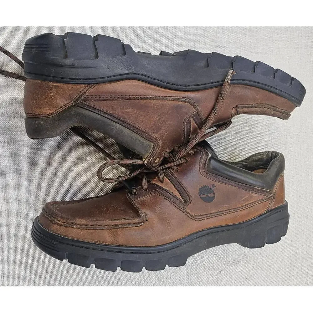 Timberland‎ Classic LaceUp Shoes Brown Leather Round Toe 37022 Mens 10.5